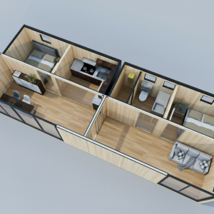 tiny home pod interior detail